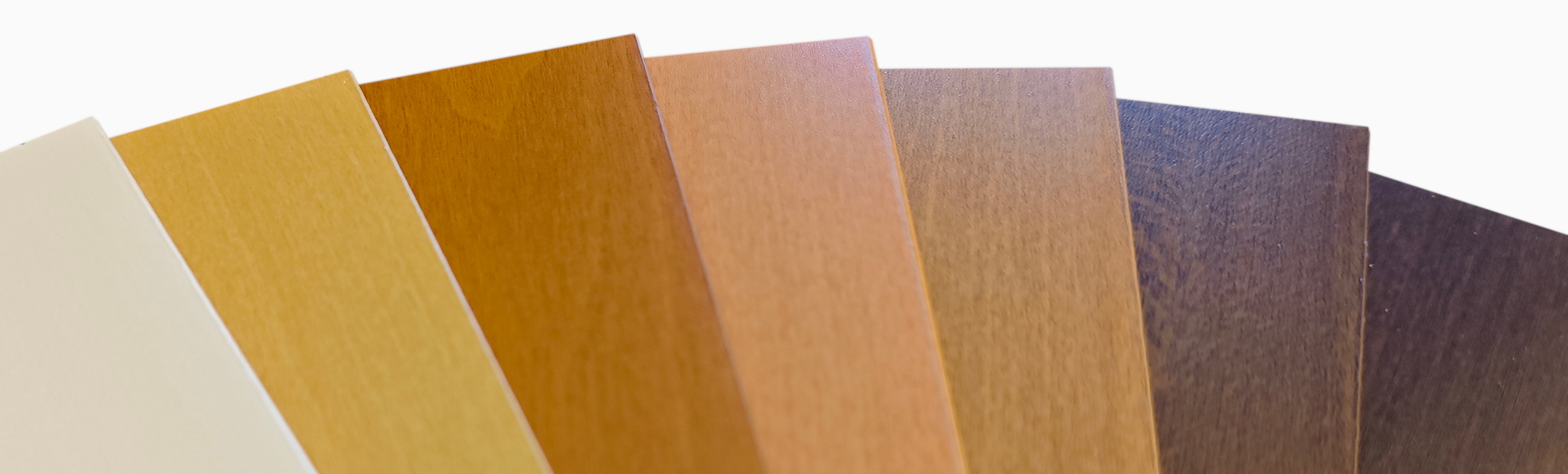 Kleurenassortiment van ECO houten jaloezieën